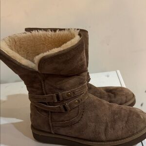 Women Ugg Palisade 1007700 Brown Suede Short Boots Size 8